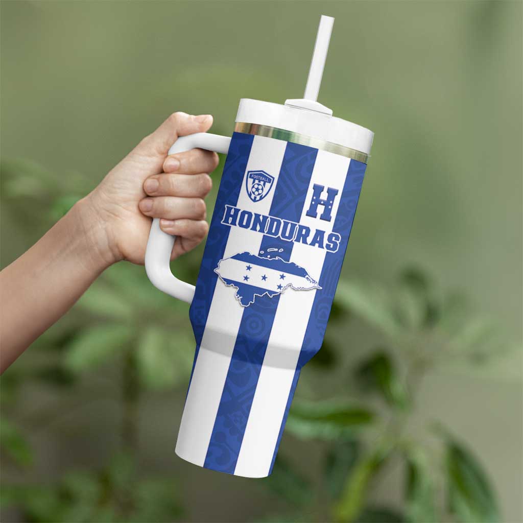 Custom Honduras Football Tumbler With Handle La H Go Champion - Wonder Print Shop