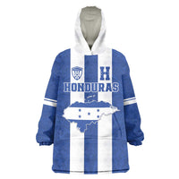 Custom Honduras Football Wearable Blanket Hoodie La H Go Champion - Wonder Print Shop