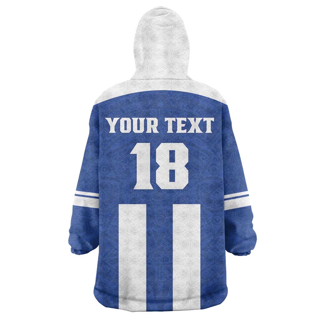 Custom Honduras Football Wearable Blanket Hoodie La H Go Champion - Wonder Print Shop