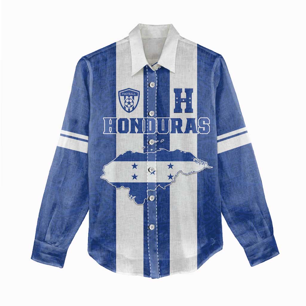 Custom Honduras Football Women Casual Shirt La H Go Champion - Wonder Print Shop