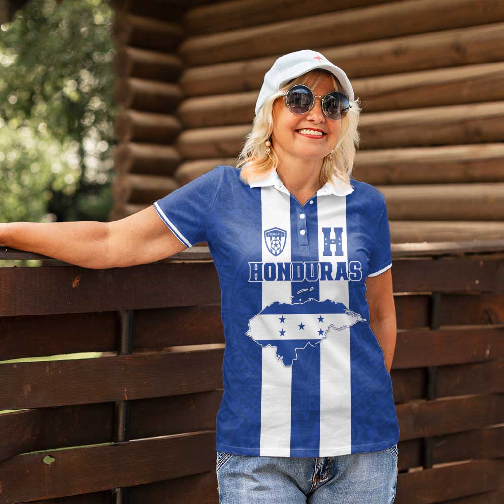 Custom Honduras Football Women Polo Shirt La H Go Champion - Wonder Print Shop