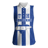Custom Honduras Football Women Sleeveless Polo Shirt La H Go Champion - Wonder Print Shop