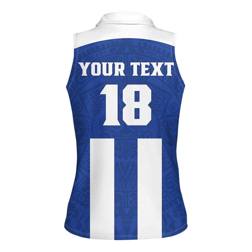 Custom Honduras Football Women Sleeveless Polo Shirt La H Go Champion - Wonder Print Shop