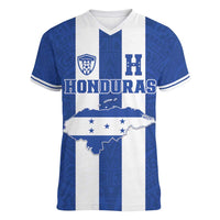 Custom Honduras Football Women V-Neck T-Shirt La H Go Champion - Wonder Print Shop