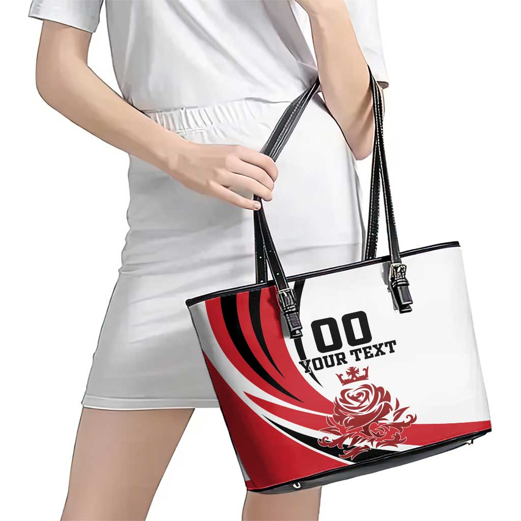 Custom England Football Leather Tote Bag Simple Style - Wonder Print Shop