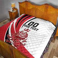 Custom England Football Quilt Simple Style - Wonder Print Shop