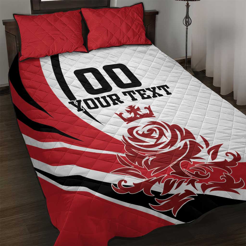 Custom England Football Quilt Bed Set Simple Style - Wonder Print Shop
