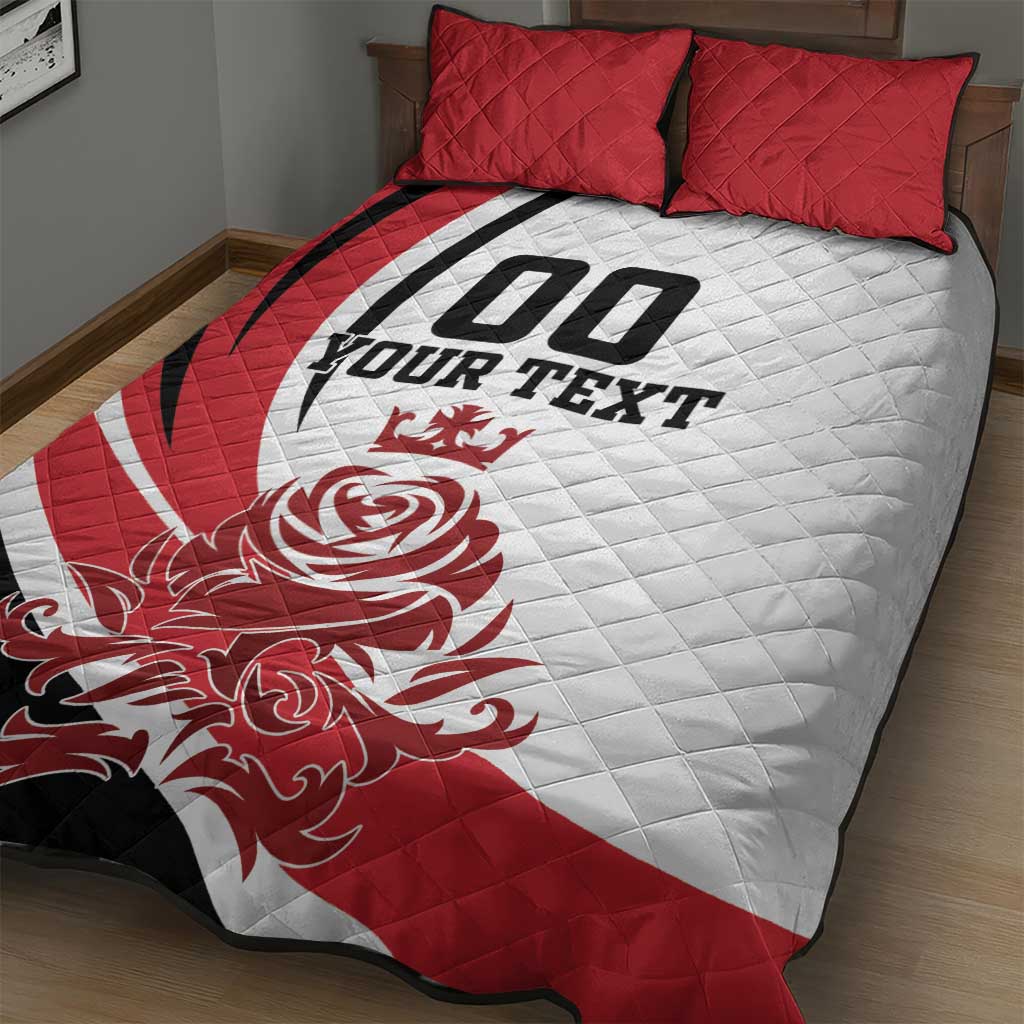 Custom England Football Quilt Bed Set Simple Style - Wonder Print Shop