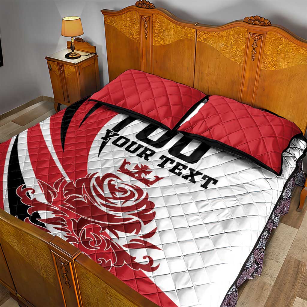 Custom England Football Quilt Bed Set Simple Style - Wonder Print Shop