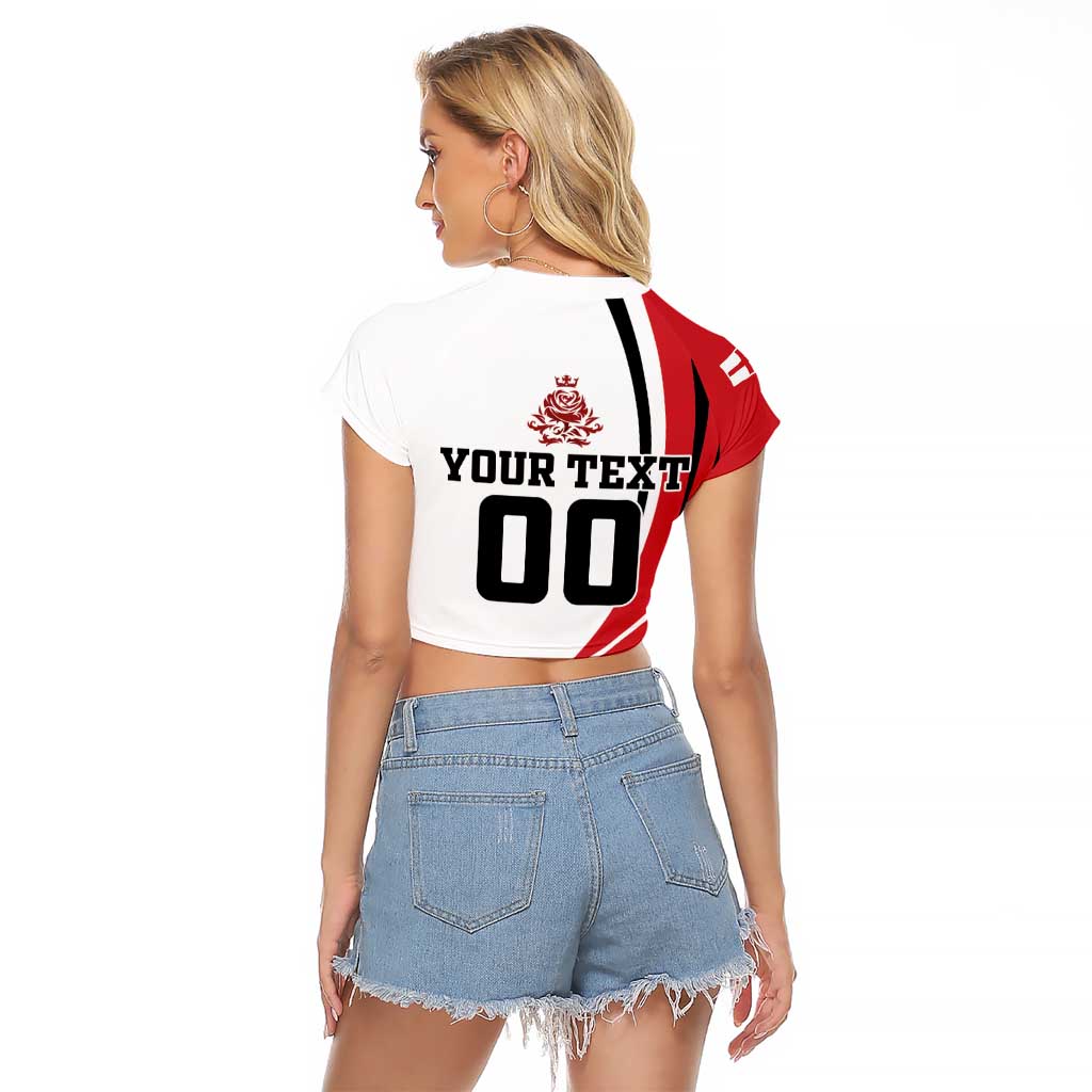 Custom England Football Raglan Cropped T Shirt Simple Style - Wonder Print Shop