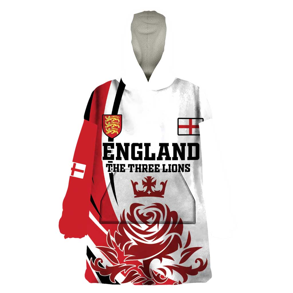 Custom England Football Wearable Blanket Hoodie Simple Style - Wonder Print Shop