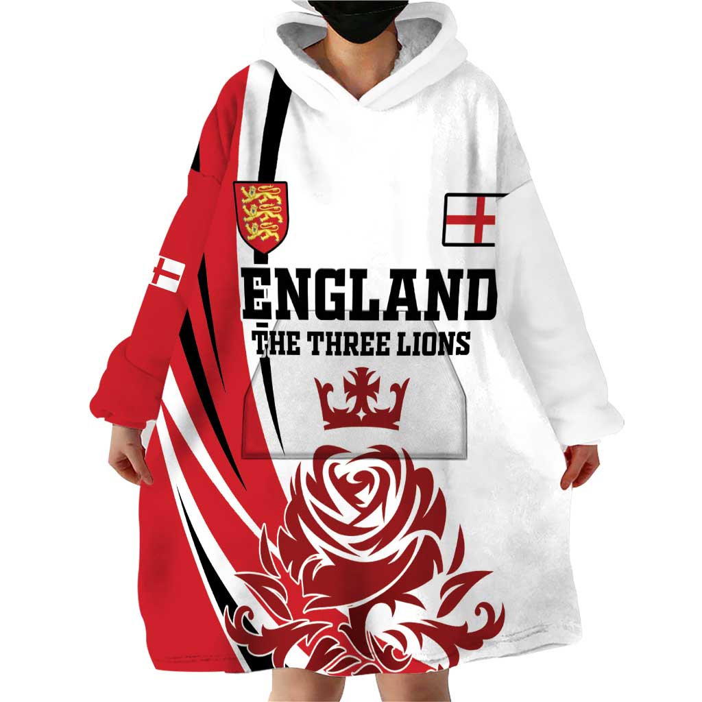 Custom England Football Wearable Blanket Hoodie Simple Style - Wonder Print Shop