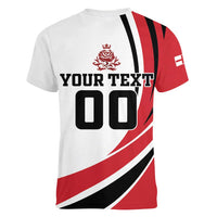 Custom England Football Women V-Neck T-Shirt Simple Style - Wonder Print Shop