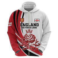 Custom England Football Zip Hoodie Simple Style - Wonder Print Shop