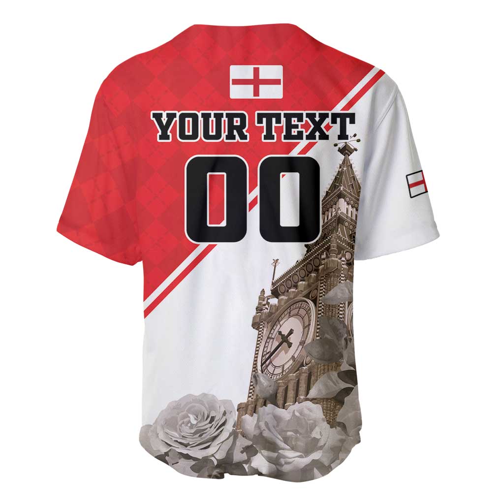 Custom England Rose Baseball Jersey With Big Ben - Wonder Print Shop