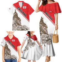 Custom England Rose Family Matching Mermaid Dress and Hawaiian Shirt With Big Ben - Wonder Print Shop