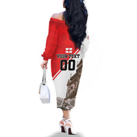 Custom England Rose Family Matching Off The Shoulder Long Sleeve Dress and Hawaiian Shirt With Big Ben - Wonder Print Shop