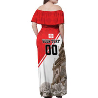 Custom England Rose Family Matching Off Shoulder Maxi Dress and Hawaiian Shirt With Big Ben - Wonder Print Shop