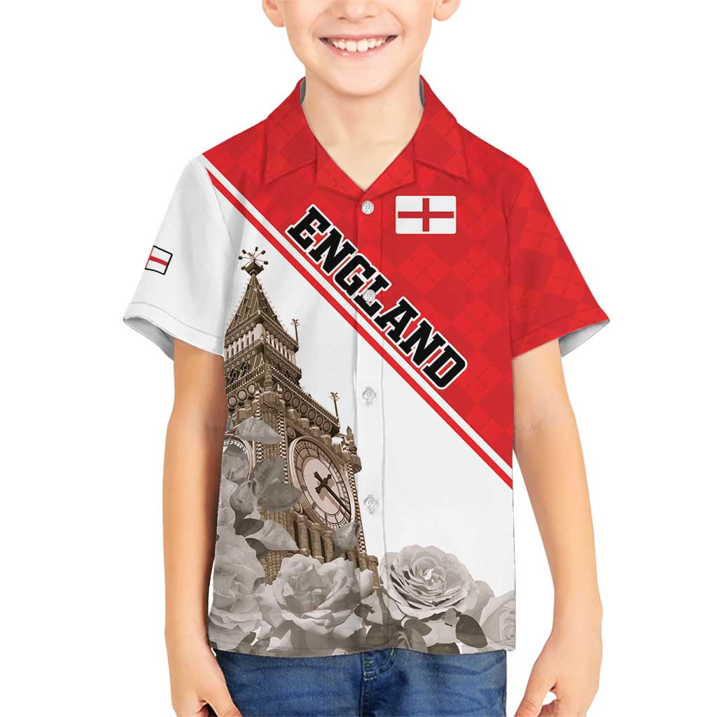 Custom England Rose Family Matching Off Shoulder Maxi Dress and Hawaiian Shirt With Big Ben - Wonder Print Shop