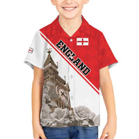 Custom England Rose Family Matching Off Shoulder Maxi Dress and Hawaiian Shirt With Big Ben - Wonder Print Shop