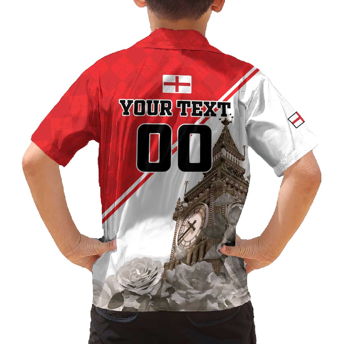 Custom England Rose Family Matching Off Shoulder Short Dress and Hawaiian Shirt With Big Ben - Wonder Print Shop