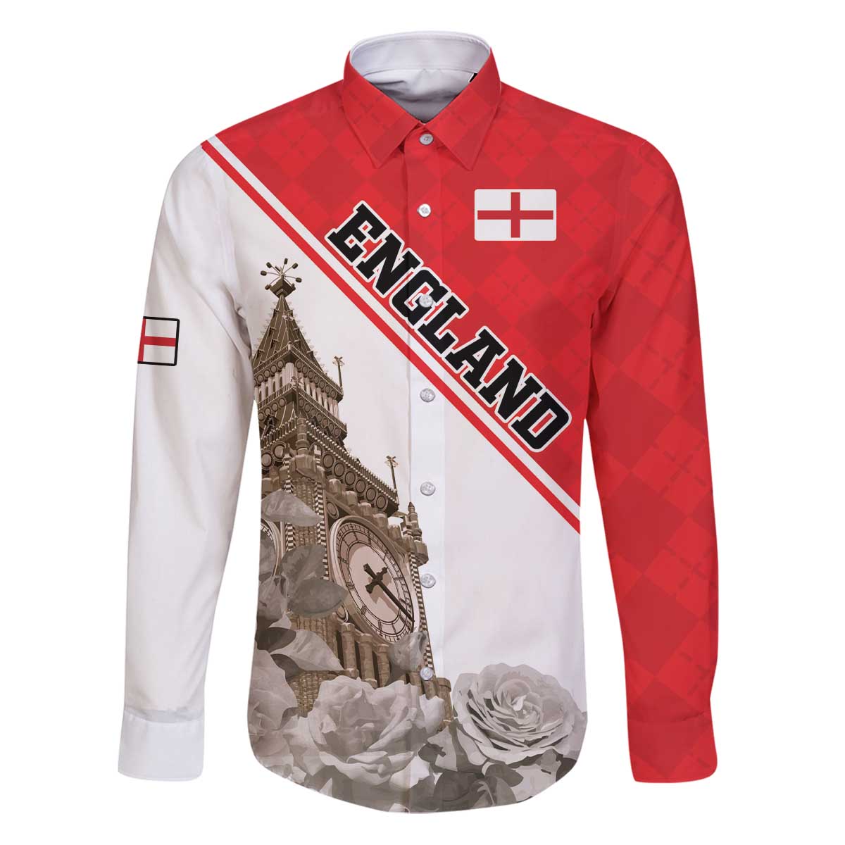 Custom England Rose Family Matching Puletasi and Hawaiian Shirt With Big Ben - Wonder Print Shop