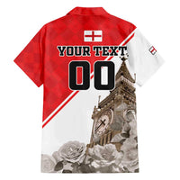 Custom England Rose Family Matching Short Sleeve Bodycon Dress and Hawaiian Shirt With Big Ben - Wonder Print Shop