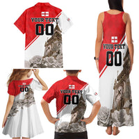 Custom England Rose Family Matching Tank Maxi Dress and Hawaiian Shirt With Big Ben - Wonder Print Shop
