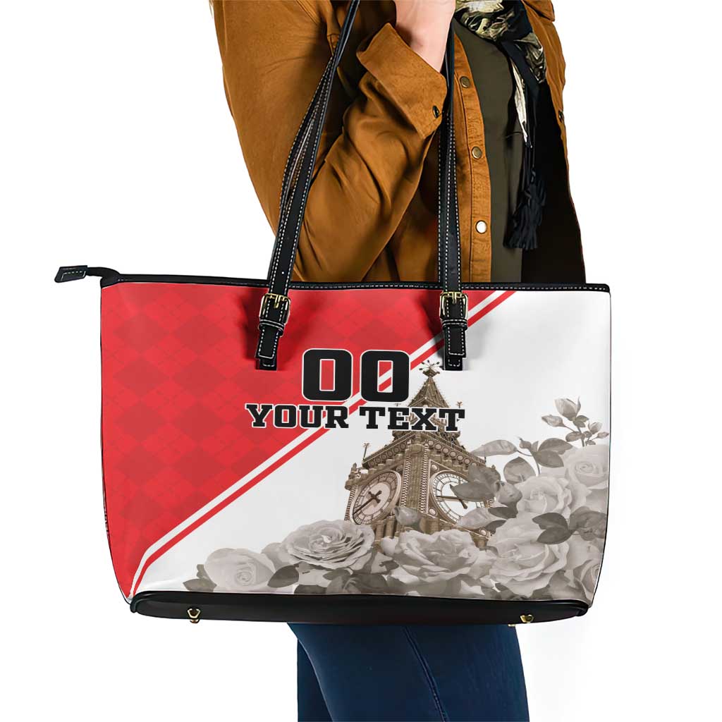 Custom England Rose Leather Tote Bag With Big Ben - Wonder Print Shop