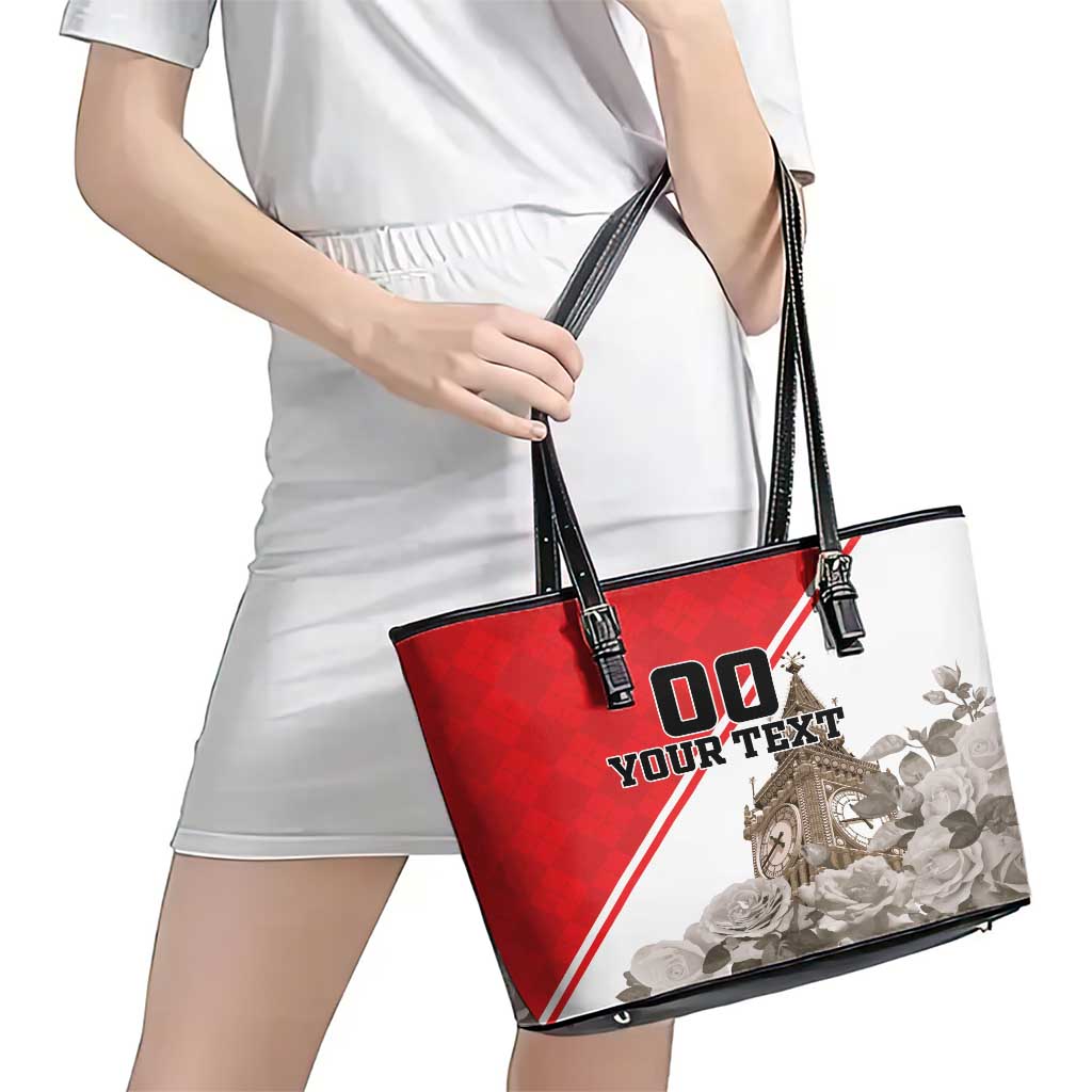 Custom England Rose Leather Tote Bag With Big Ben - Wonder Print Shop