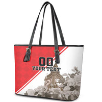 Custom England Rose Leather Tote Bag With Big Ben - Wonder Print Shop
