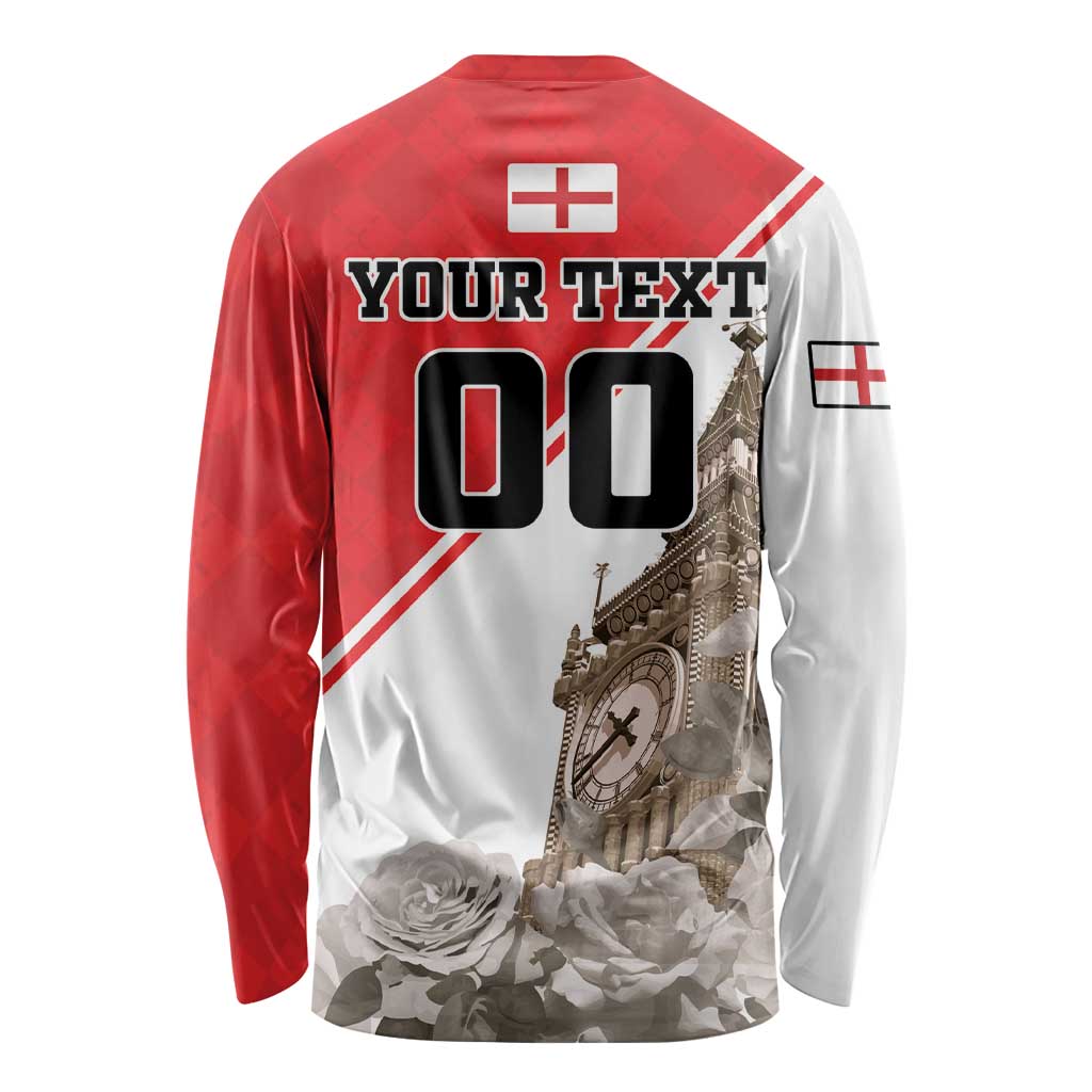 Custom England Rose Long Sleeve Shirt With Big Ben - Wonder Print Shop