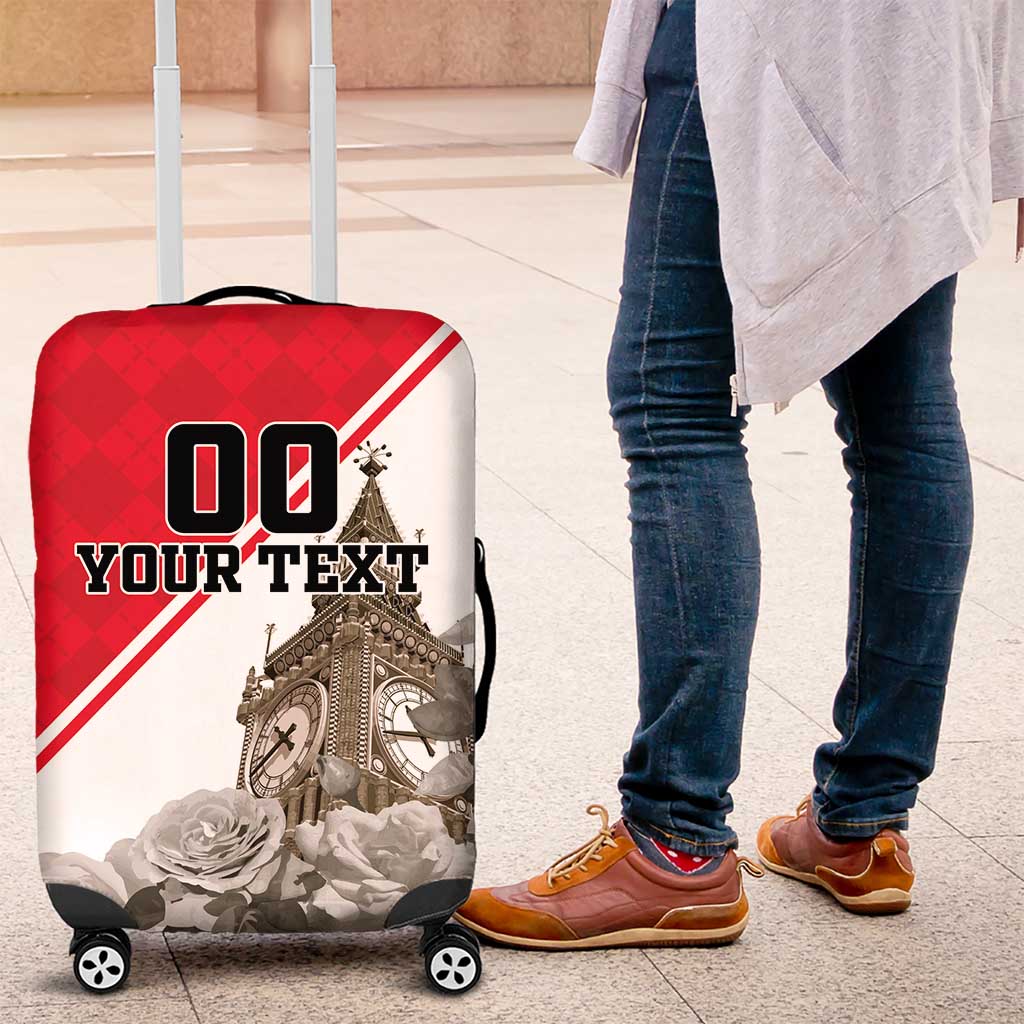 Custom England Rose Luggage Cover With Big Ben - Wonder Print Shop