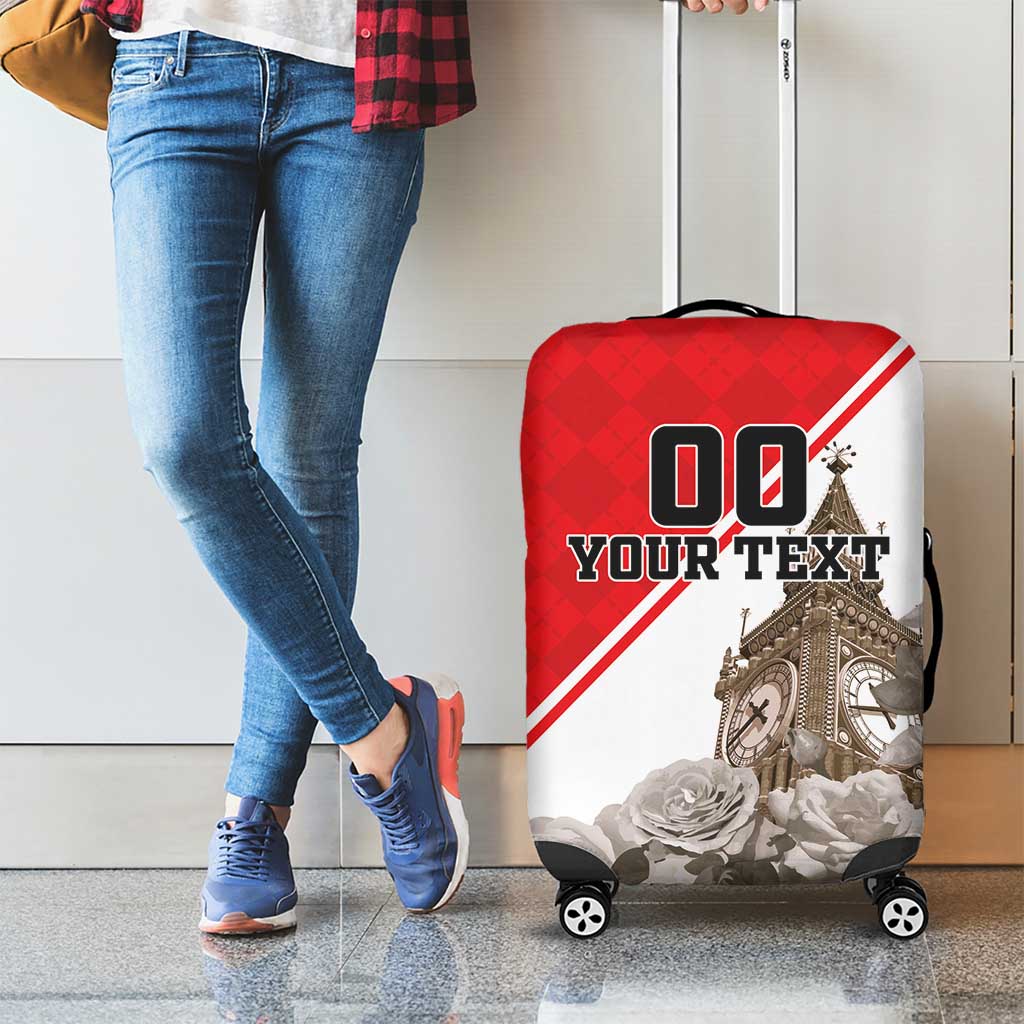 Custom England Rose Luggage Cover With Big Ben - Wonder Print Shop