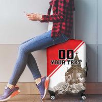 Custom England Rose Luggage Cover With Big Ben - Wonder Print Shop