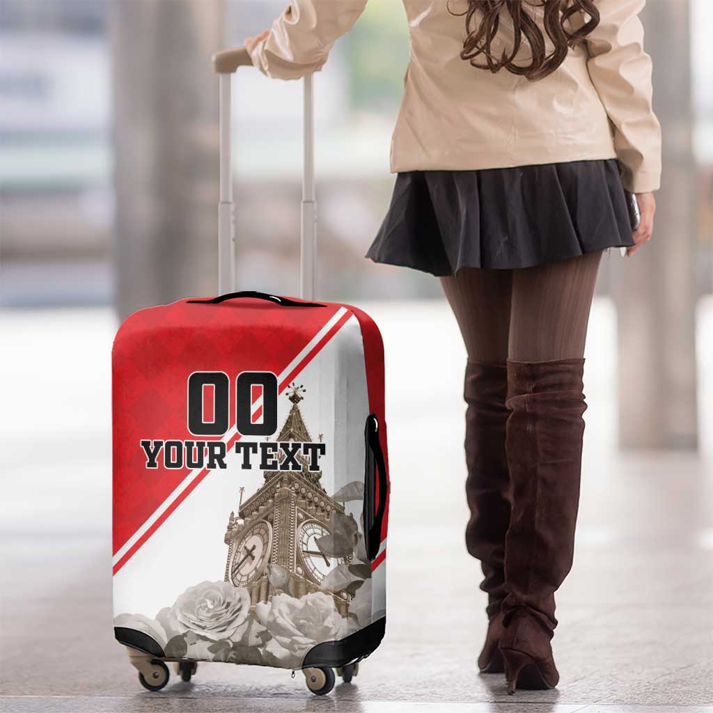 Custom England Rose Luggage Cover With Big Ben - Wonder Print Shop