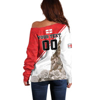 Custom England Rose Off Shoulder Sweater With Big Ben - Wonder Print Shop