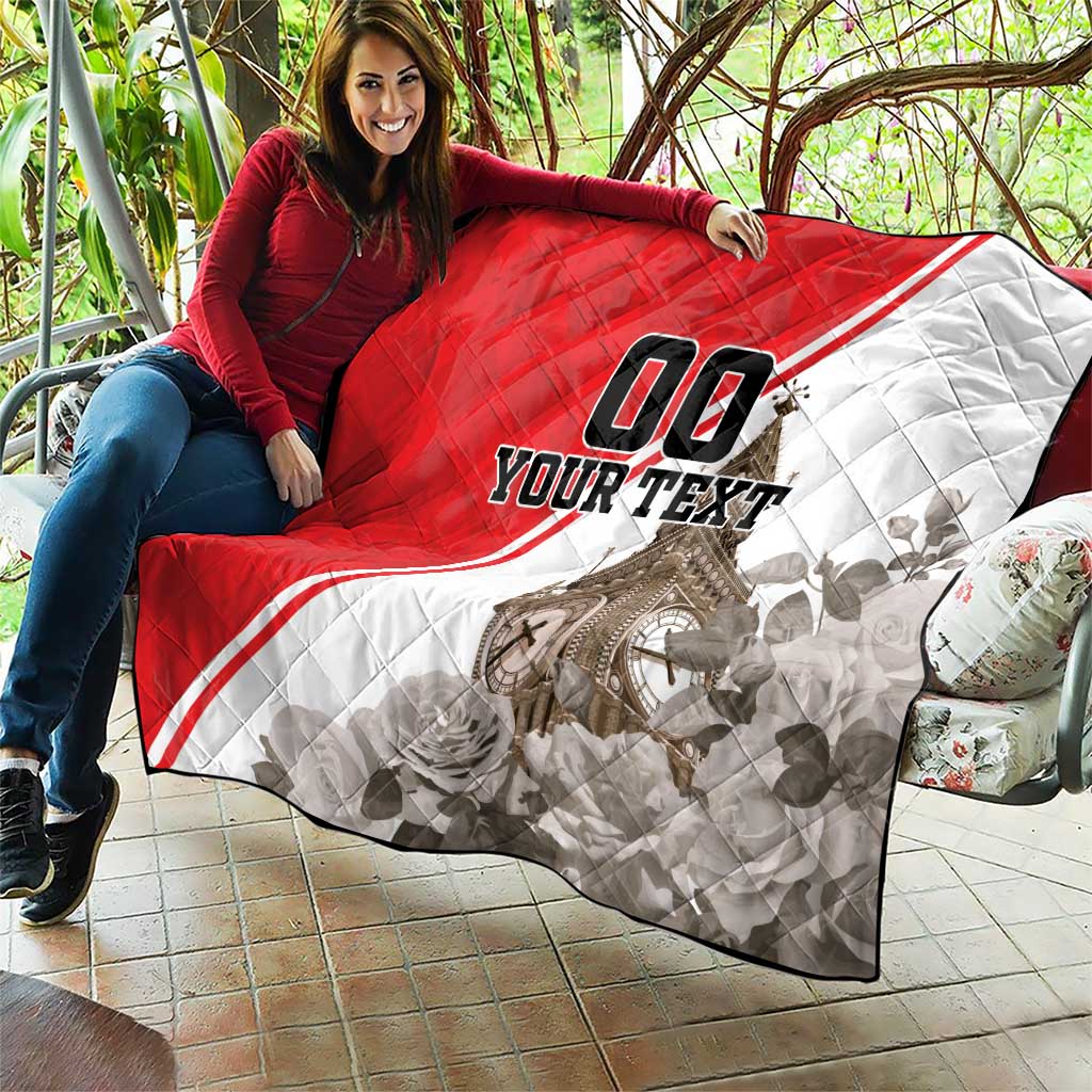 Custom England Rose Quilt With Big Ben - Wonder Print Shop