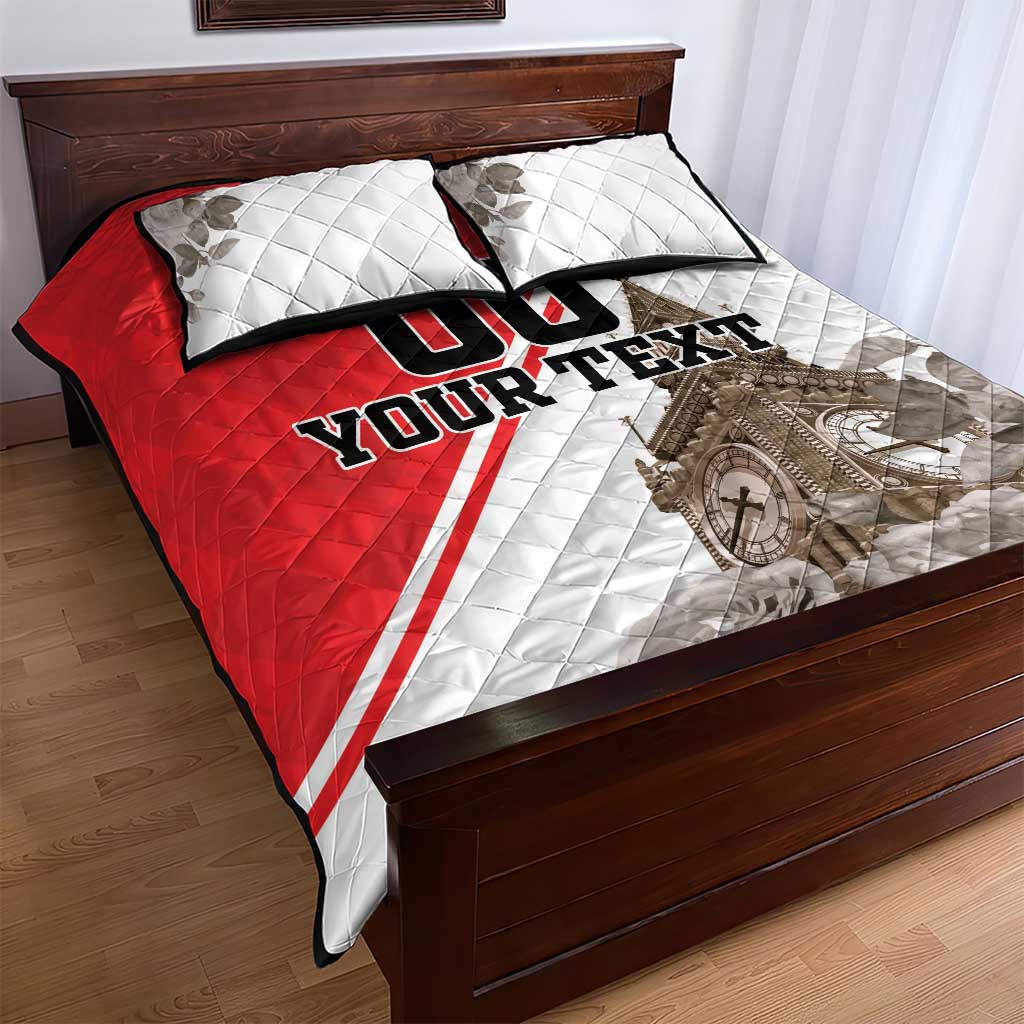 Custom England Rose Quilt Bed Set With Big Ben - Wonder Print Shop