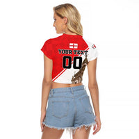 Custom England Rose Raglan Cropped T Shirt With Big Ben - Wonder Print Shop