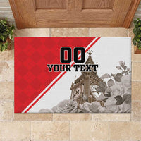 Custom England Rose Rubber Doormat With Big Ben - Wonder Print Shop