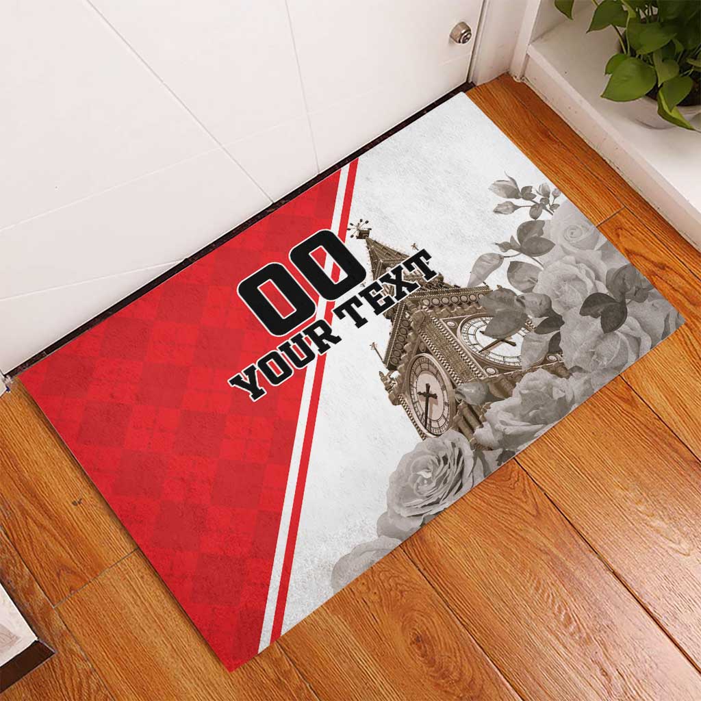 Custom England Rose Rubber Doormat With Big Ben - Wonder Print Shop