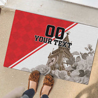 Custom England Rose Rubber Doormat With Big Ben - Wonder Print Shop