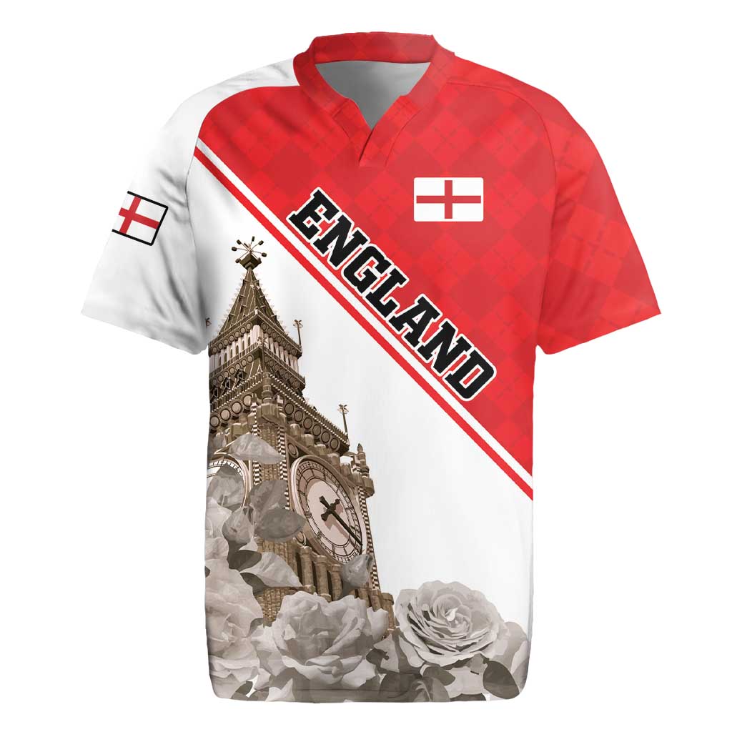 Custom England Rose Rugby Jersey With Big Ben - Wonder Print Shop