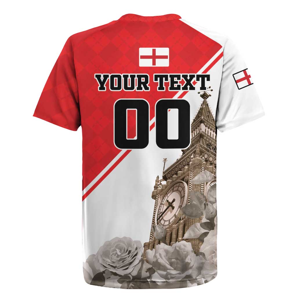 Custom England Rose Rugby Jersey With Big Ben - Wonder Print Shop