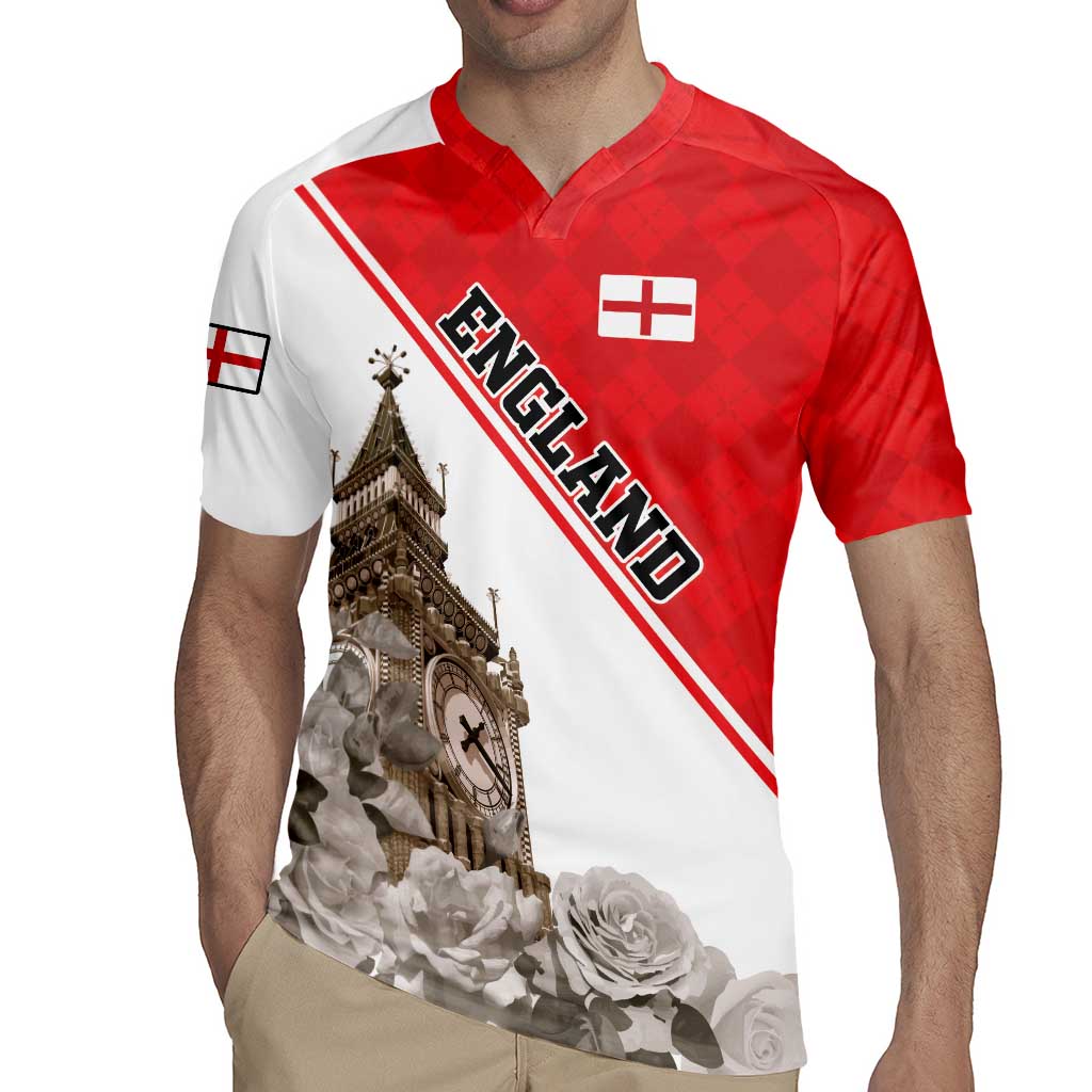 Custom England Rose Rugby Jersey With Big Ben - Wonder Print Shop