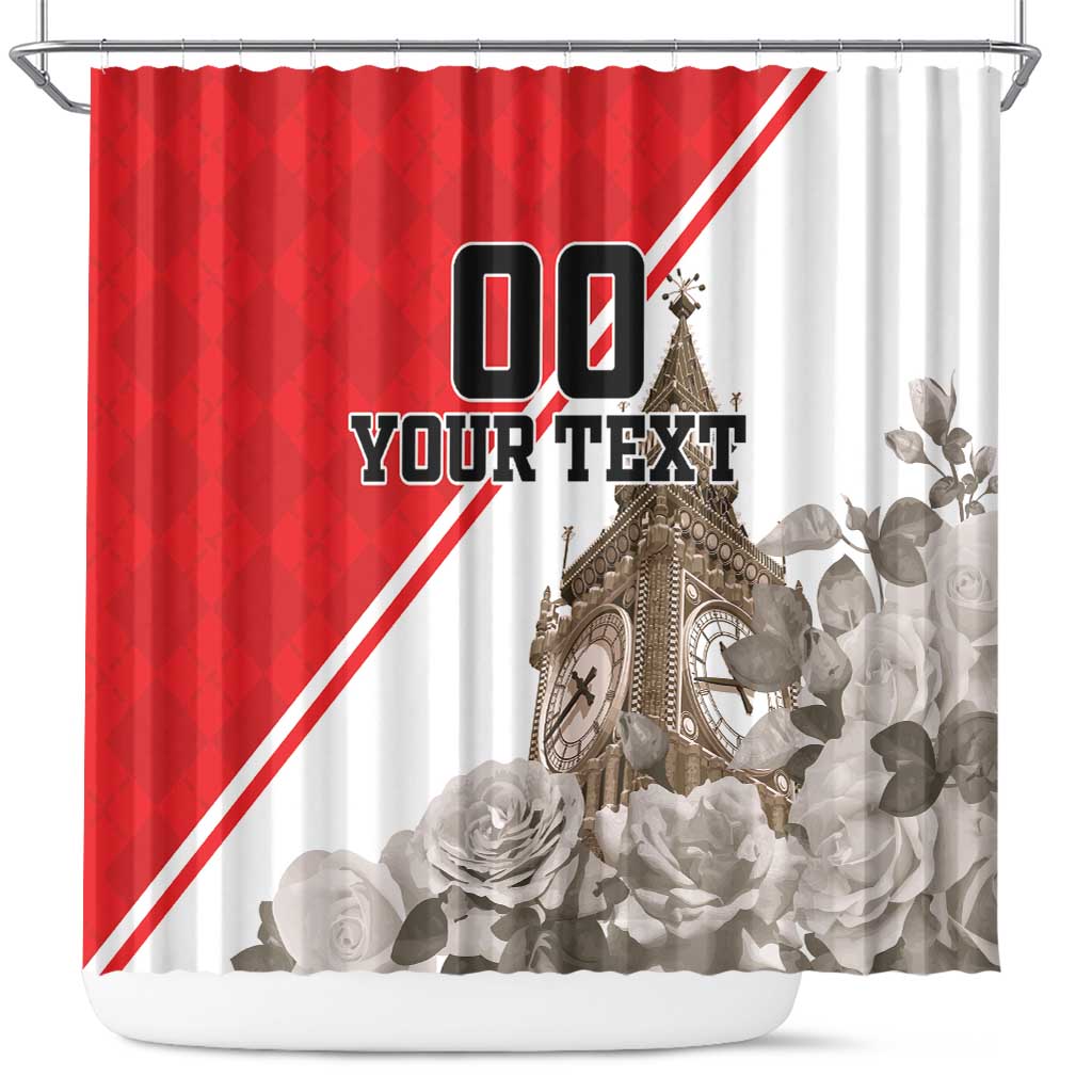 Custom England Rose Shower Curtain With Big Ben