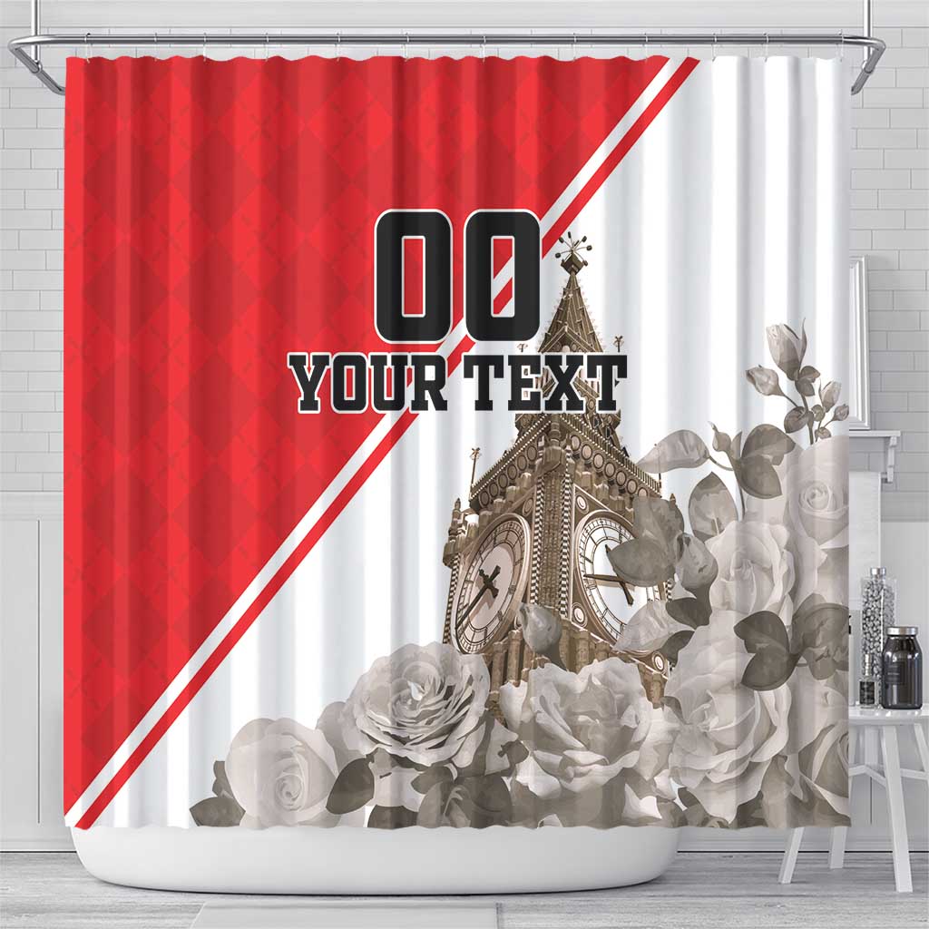 Custom England Rose Shower Curtain With Big Ben