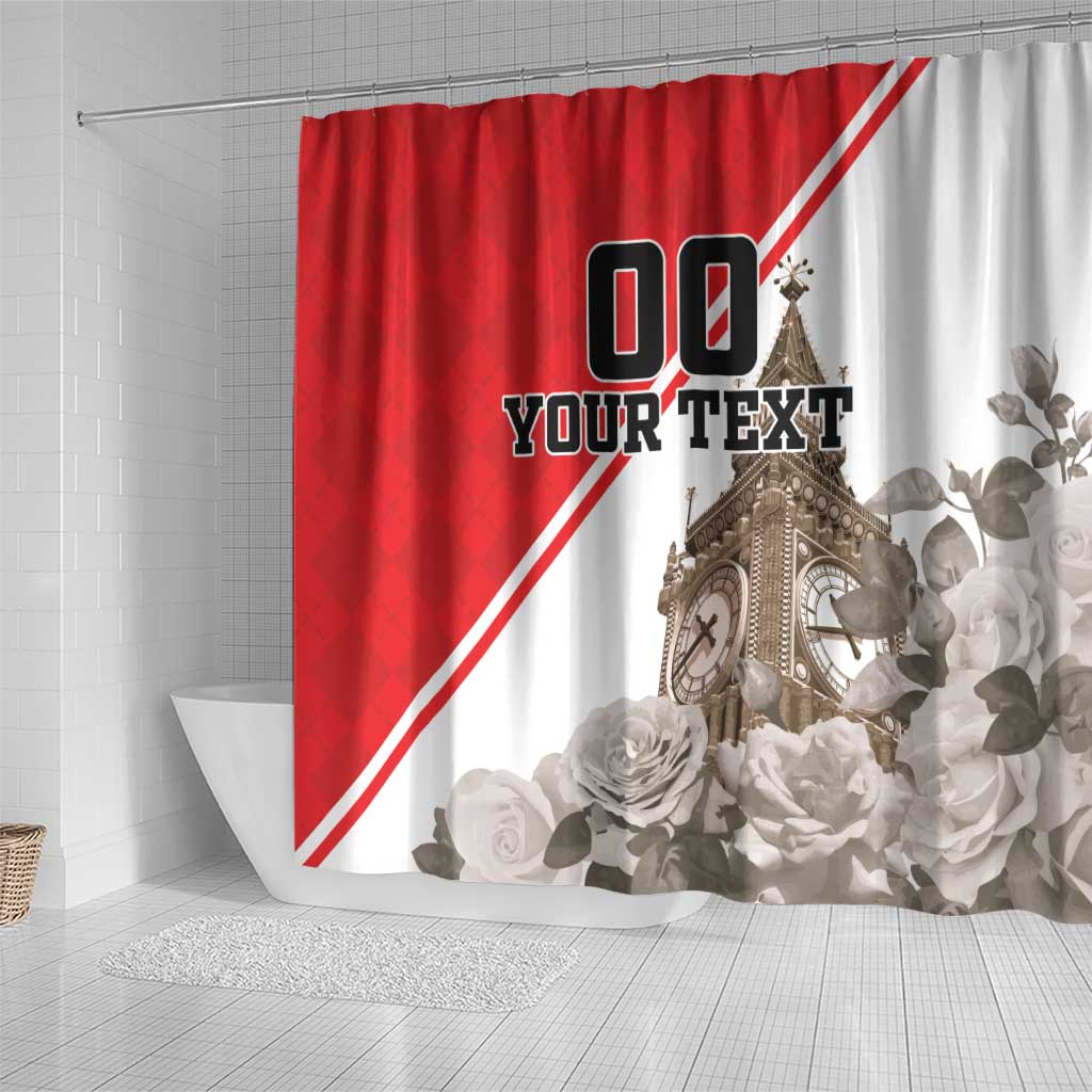 Custom England Rose Shower Curtain With Big Ben