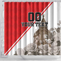 Custom England Rose Shower Curtain With Big Ben